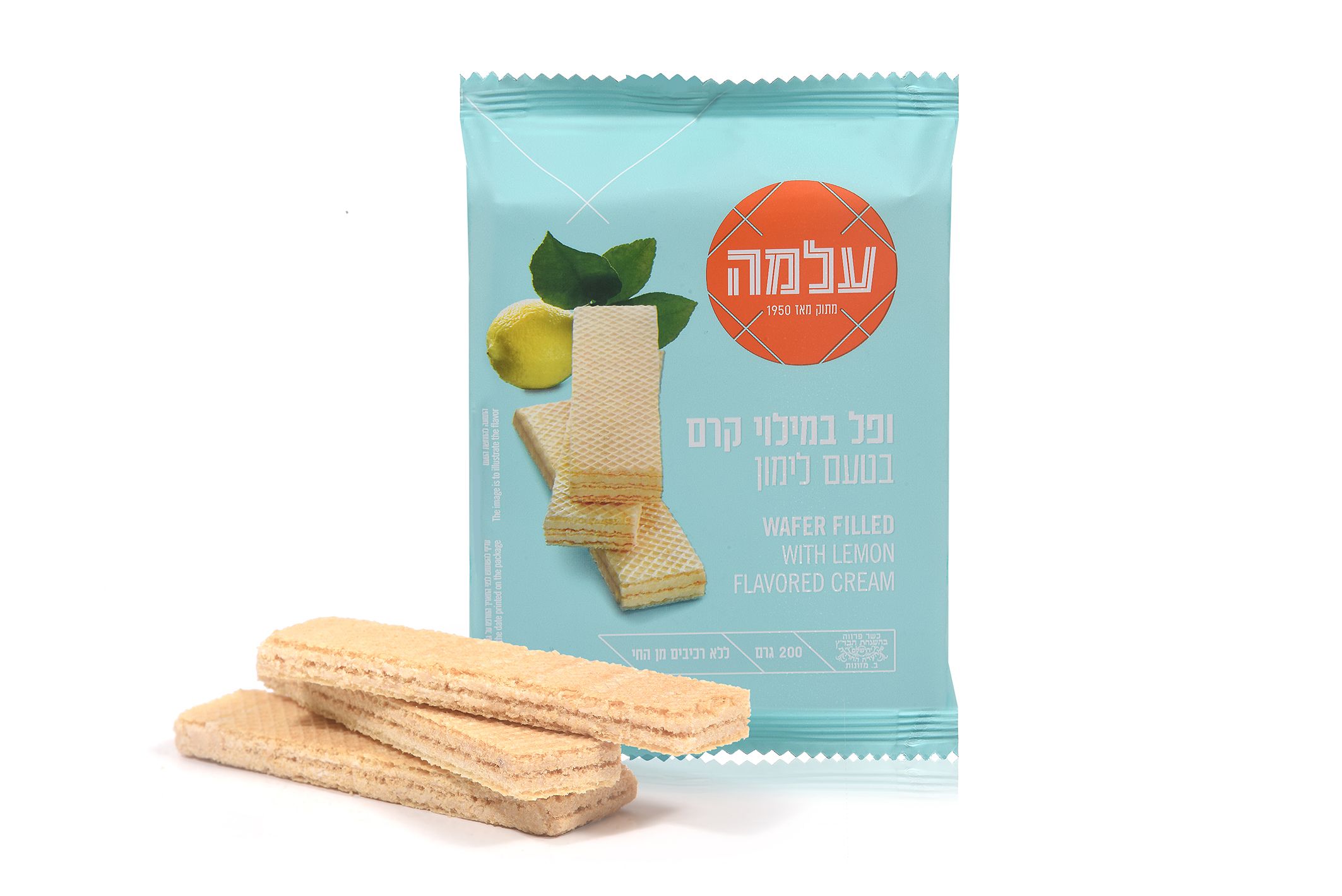 Wafer filled with Lemon flavored cream