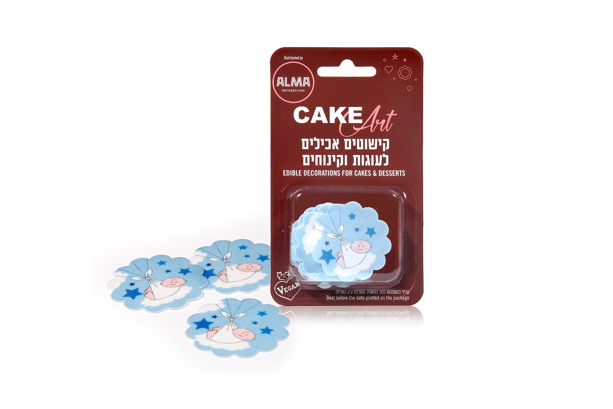 Edible decorations  – baby light blue