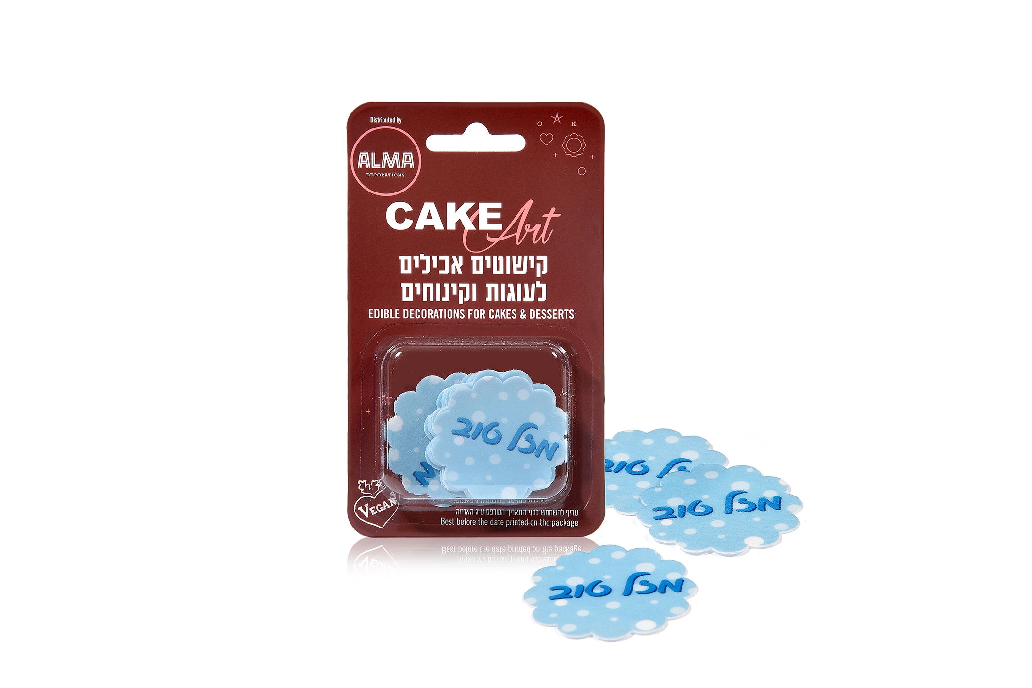 Edible decorations – congratulations light blue 