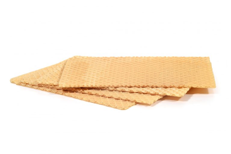 Crunchy wafer leaevs
